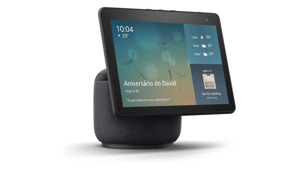 A linha Echo, da Amazon, já se tornou um clássico dos projetos de casa inteligente, e a Echo Show 10 é uma excelente opção para quem deseja praticidade e estilo