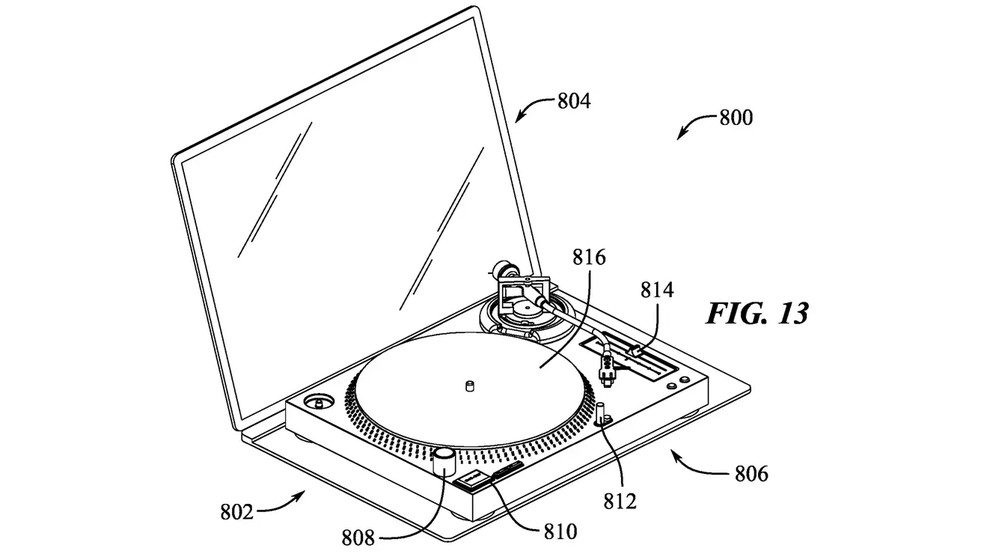 MacBook modular pode ter peça semelhante a um tocador de discos para produtores de música — Foto: Reprodução/Gizmodo