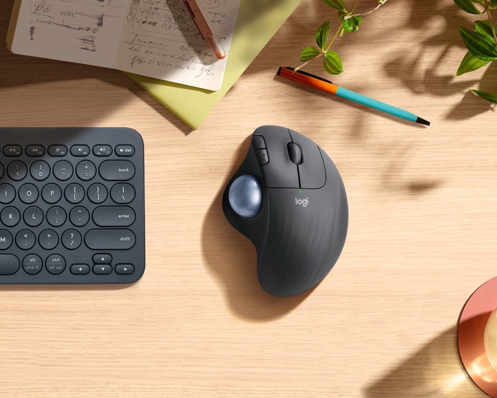 Ergo M575 combina o design de um mouse comum com uma trackball com promessa de ergonomia e agilidade — Foto: Divulgação/Logitech