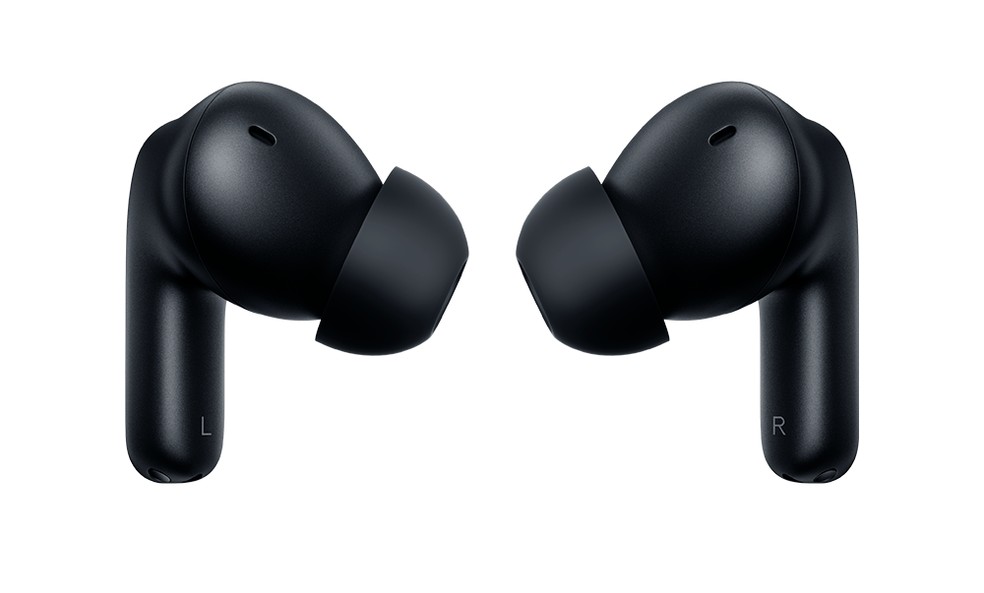 Xiaomi Redmi Buds 4 Pro tem o formato inspirado nos AirPods Pro — Foto: Divulgação/Xiaomi