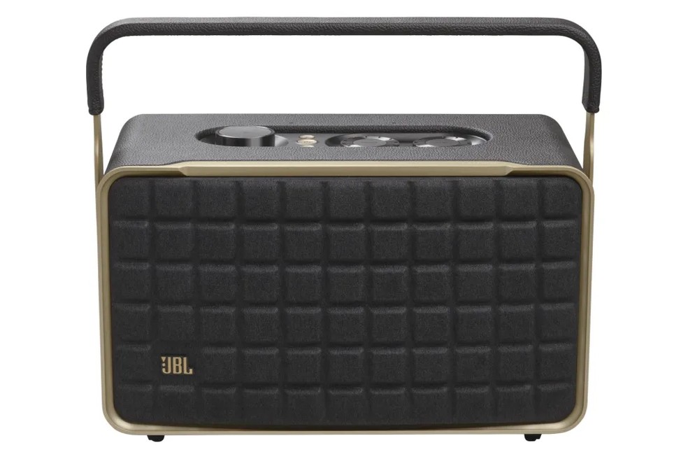 JBL Authentics 300 é o único modelo portátil da linha, indicado para ambientes pequenos — Foto: Divulgação/JBL