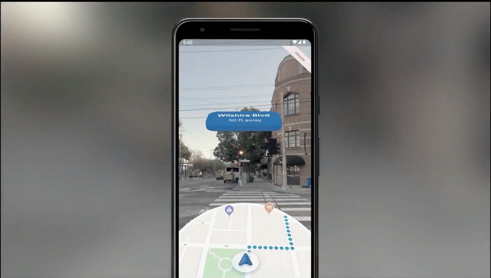 Realidade aumentada do Live View do Google Maps — Foto: Foto: Divulgação/Google