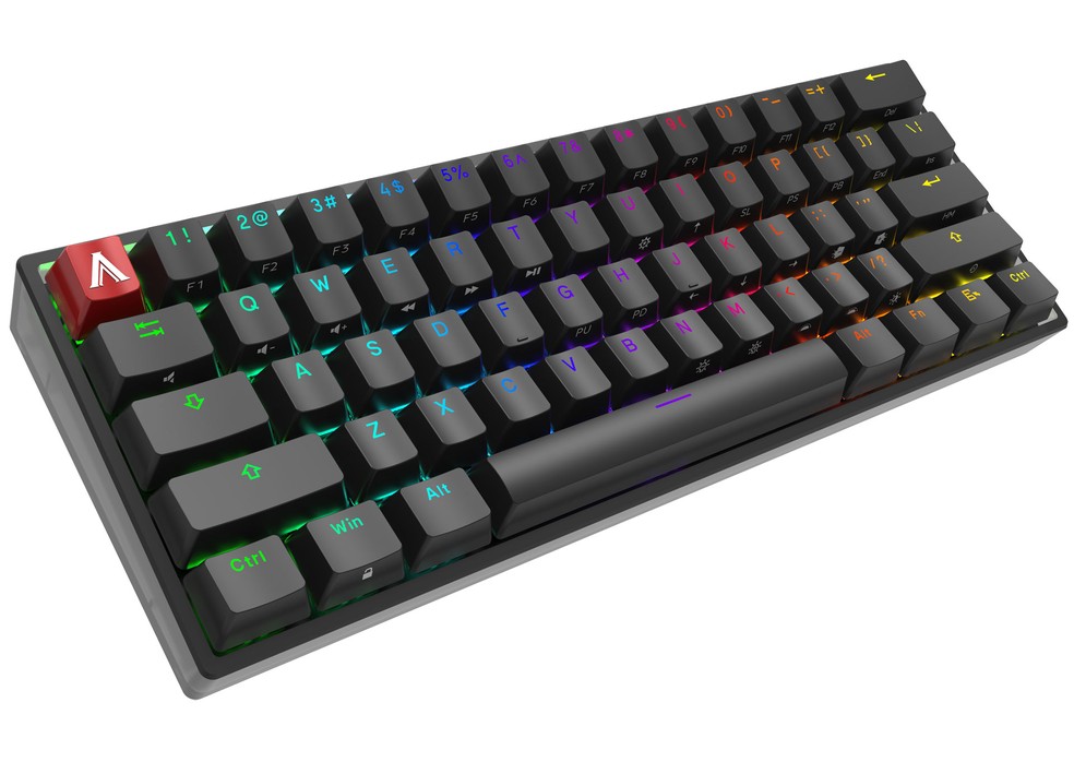 Agon AGK600 tem 60% do tamanho de um teclado gamer tradicional e funções profissionais — Foto: Divulgação/AOC