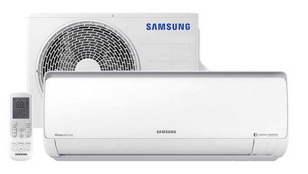 Ar-condicionado Samsung Split Digital Inverter tem promessa de mais velocidade na refrigeração, mas é indicado para ambientes menores — Foto: Divulgação/Samsung