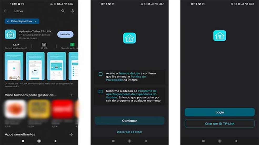 Baixe o app pela Tether pelo Play Store ou Apple Store — Foto: Reprodução/Aricia Faria