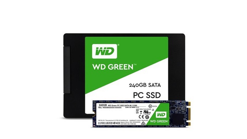 SSD de 2.5 e SSD SATA  de 2.5 mm da Western Digital. — Foto: Divulgação/WD