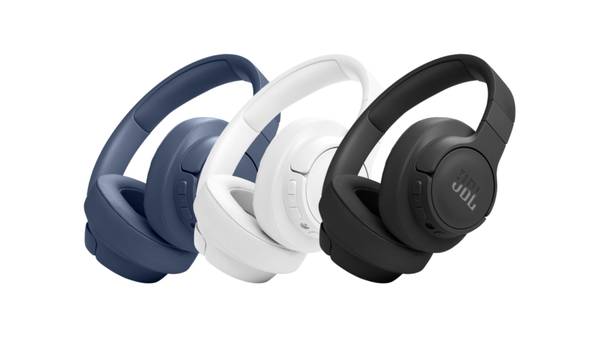 O JBL Tune 770 NC está disponível nas cores azul, branco e preto