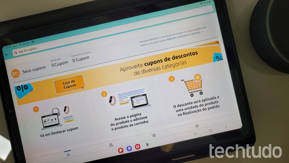 A Loja de Cupons permite conseguir ainda mais descontos em produtos na Amazon — Foto: Lucas Santos/TechTudo