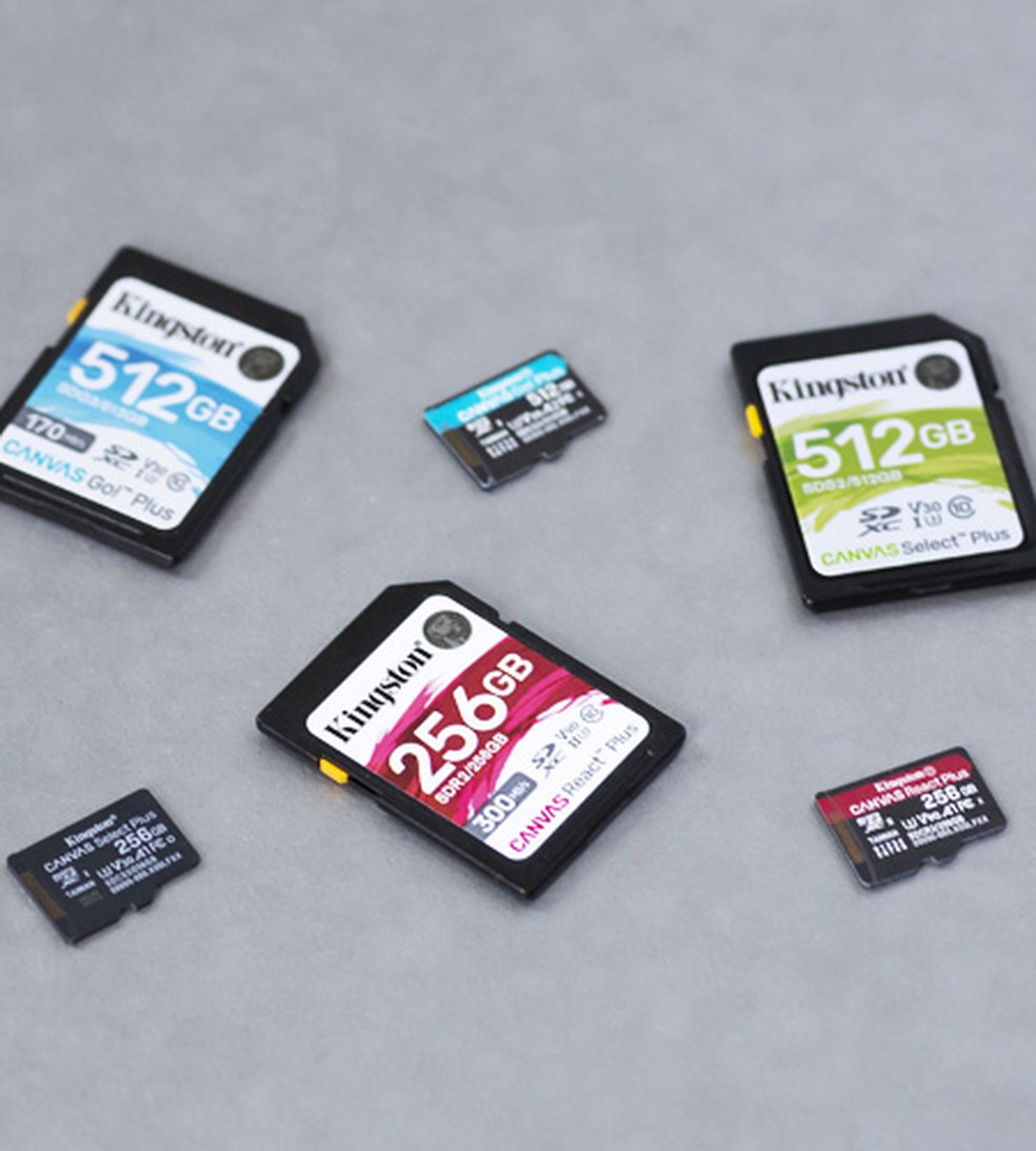 SD cards — Foto: Divulgação/Kingston