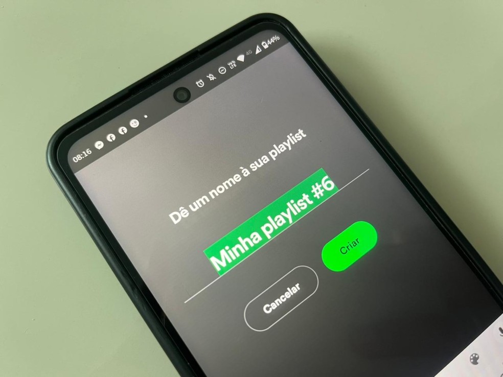 Playlists do Spotify podem ser criadas pelo aplicativo e personalizadas por usuários — Foto: Gisele Souza/TechTudo