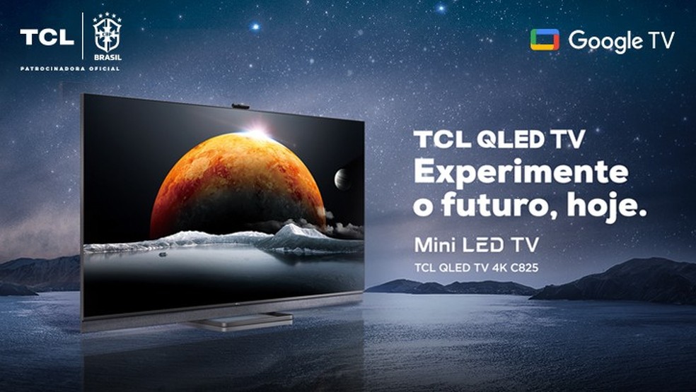 TCL Mini LED conta com sistema operacional Google TV — Foto: Divulgação/TCL