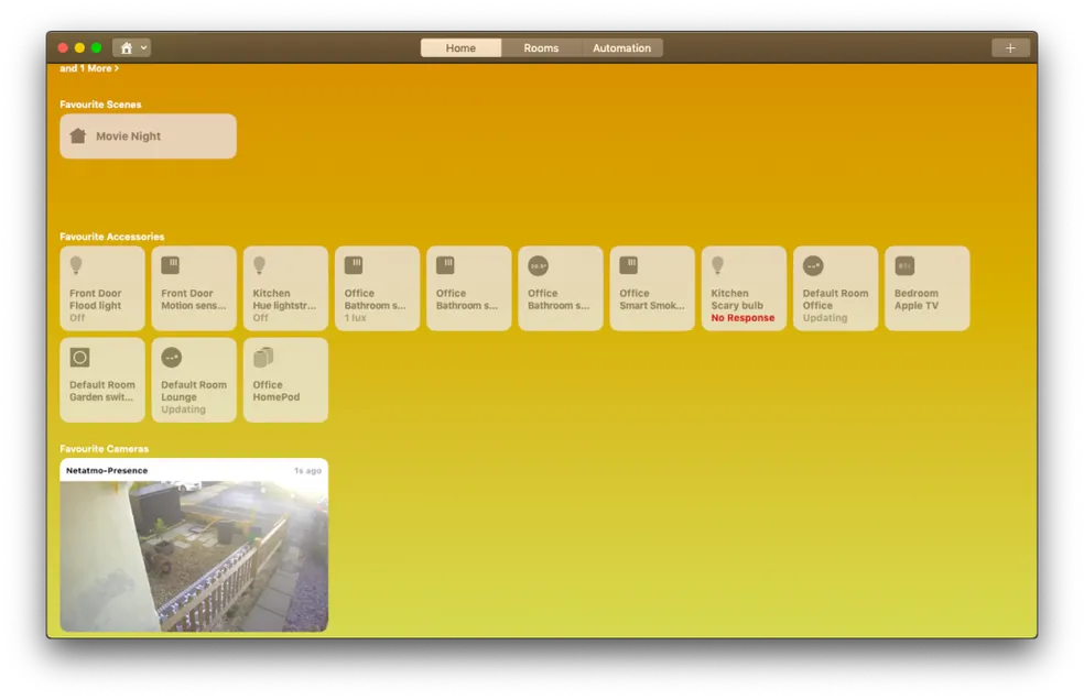 Interface da plataforma Apple HomeKit — Foto: Reprodução/Trusted Reviews