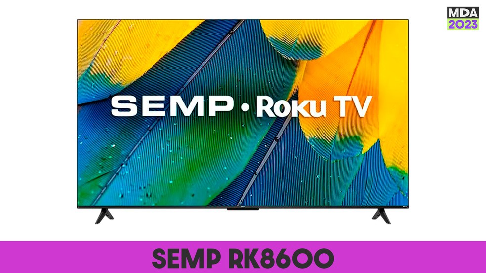 SEMP RK8600 conta com sistema Roku TV — Foto: Divulgação/TCL