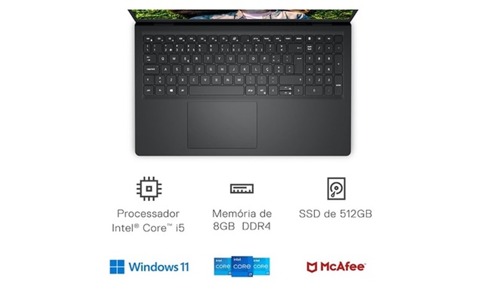 Dell Inspiron com processador Intel Core i5 é opção de entrada para uso cotidiano — Foto: Reprodução/Amazon