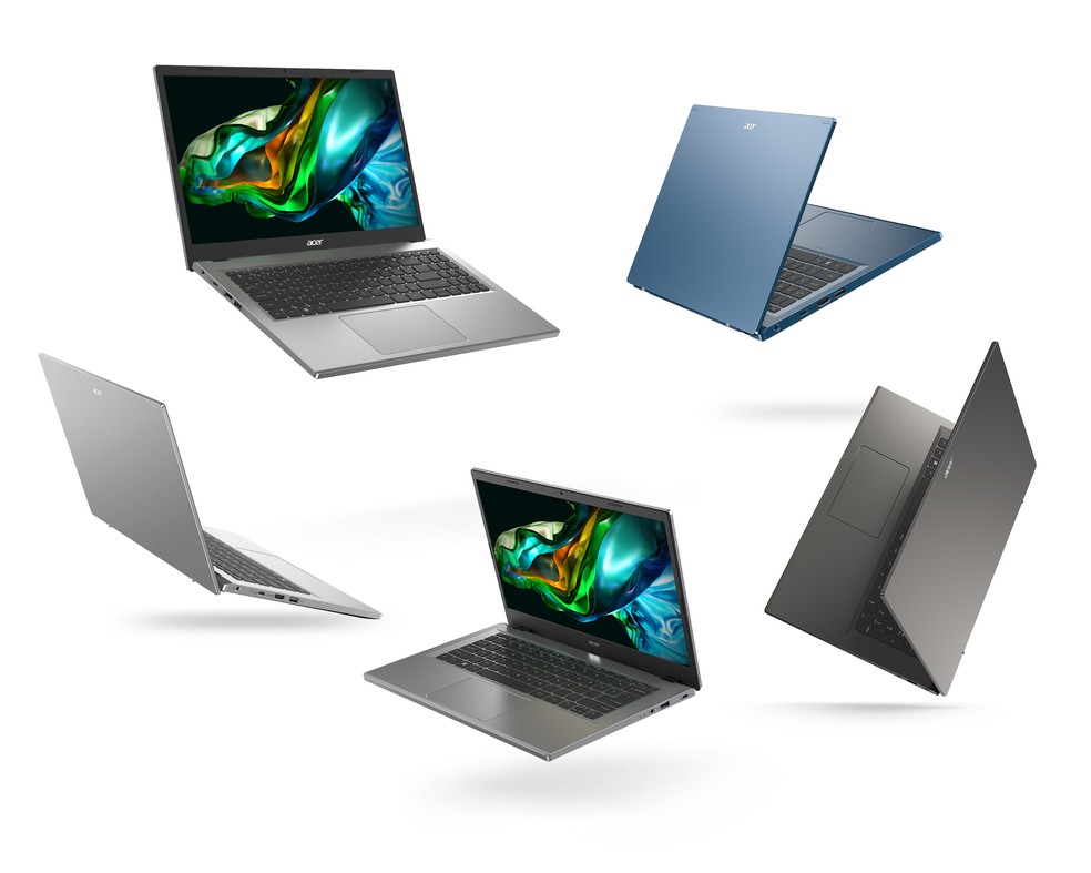 Acer Aspire 3 conta com versões com processadores AMD e Intel. — Foto: Divulgação/Acer