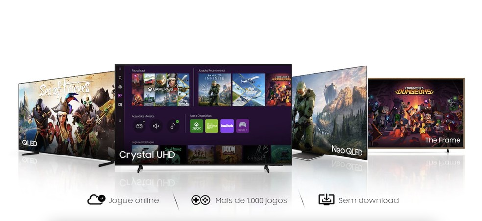 Samsung Gaming Hub oferece acesso a jogos via streaming em sua TV — Foto: Reprodução/Samsung