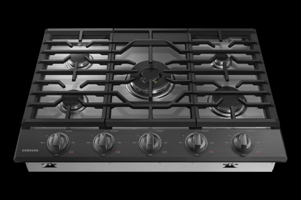 Cooktop inteligente da Samsung tem chama controlada com precisão — Foto: Divulgação/Samsung