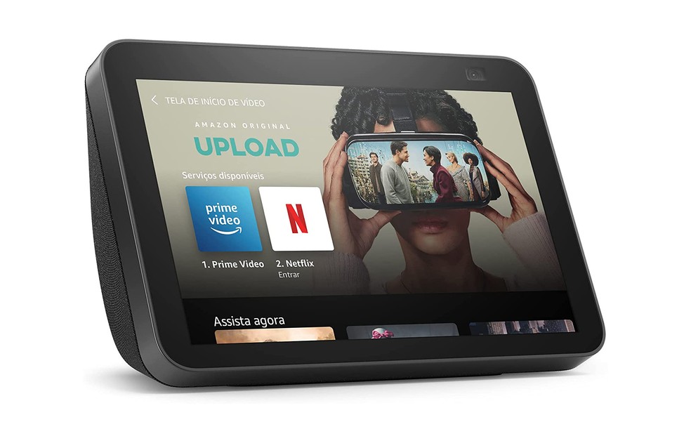 Perfeito para quem busca uma central de controle para a casa inteligente, a segunda geração da Echo Show 8 é mais uma caixa de som inteligente da Amazon com conexão à Alexa — Foto: Reprodução/Amazon