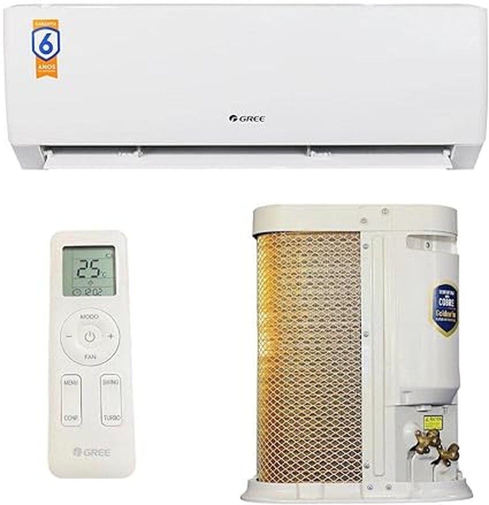 Ar-condicionado Split Inverter 9000 Btus Gree G-top High Wall Quente e Frio 220v — Foto: Reprodução/Amazon