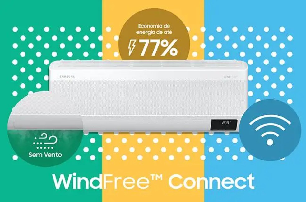 Modelo WindFree Connect é um dos mais vendidos no mercado — Foto: Divulgação/Samsung