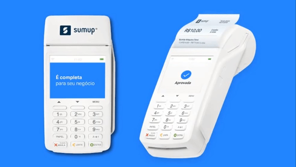 Com preços que cabem no bolso dos empresários, algumas marcas de máquinas de cartão conquistam o mercado brasileiro — Foto: Divulgação/SumUp