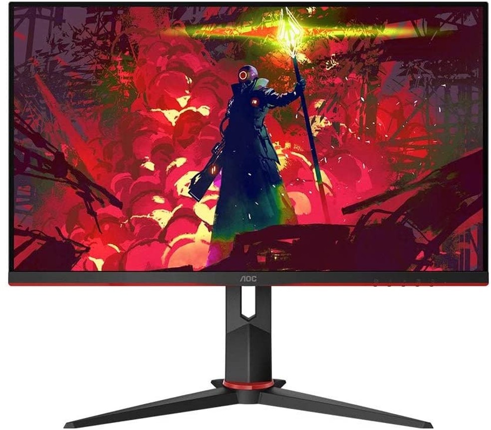 O AOC Hero 24G2 é um monitor gamer com tela plana que oferece uma maior qualidade e conforto — Foto: Reprodução/Amazon