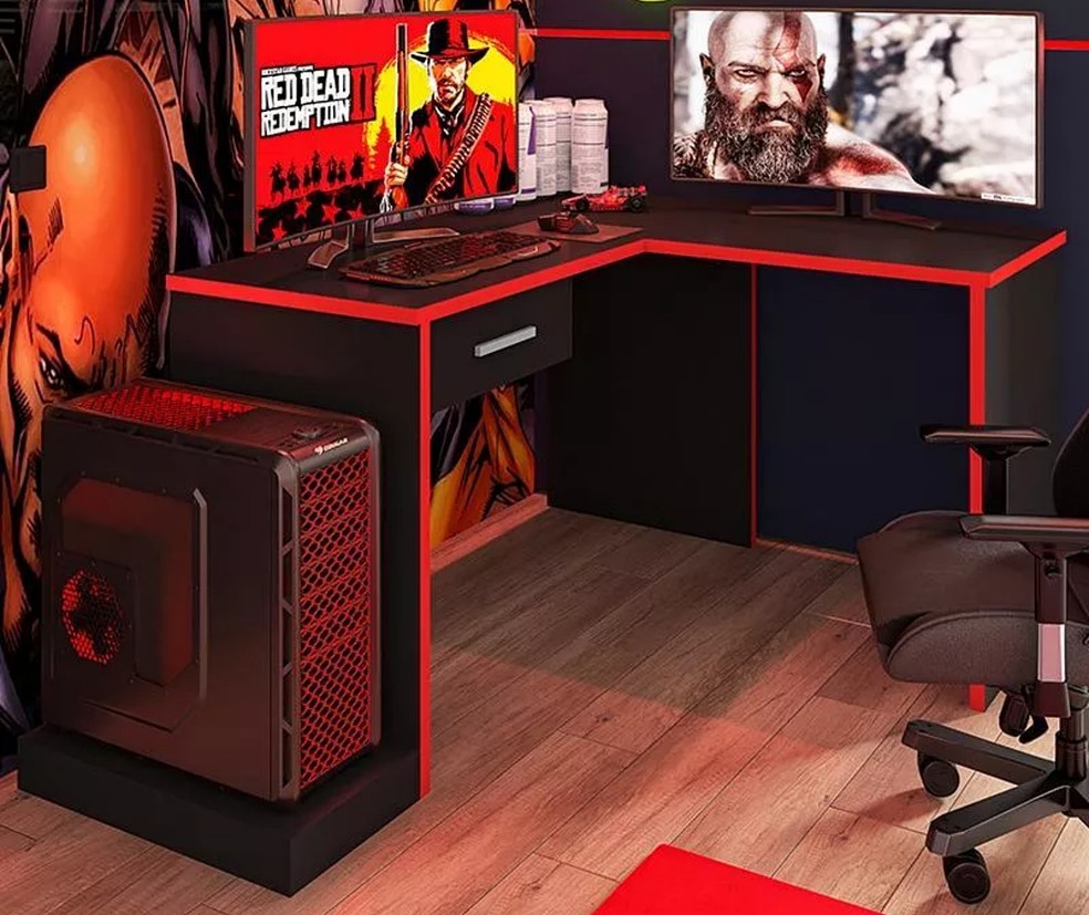 Desk Gamer DRX-9000: modelos de mesa para jogos são encontrados a partir de R$ 149 — Foto: Reprodução/Mercado Livre