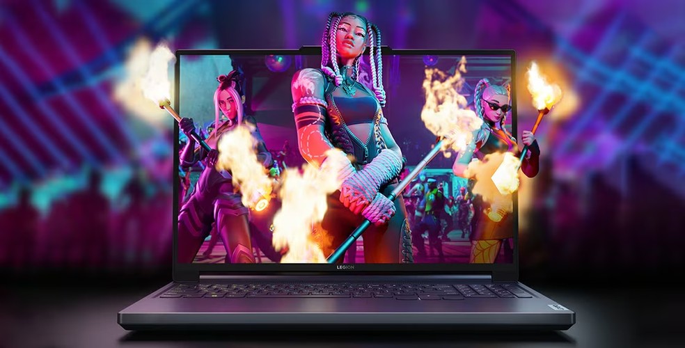 Gamer Legion Slim 5 vem equipado com um i7 de 13ª geração — Foto: Divulgação/Lenovo