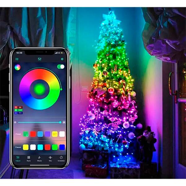 Pisca Pisca Natal 10mt 100 Leds 6 funções Smart Bluetooth