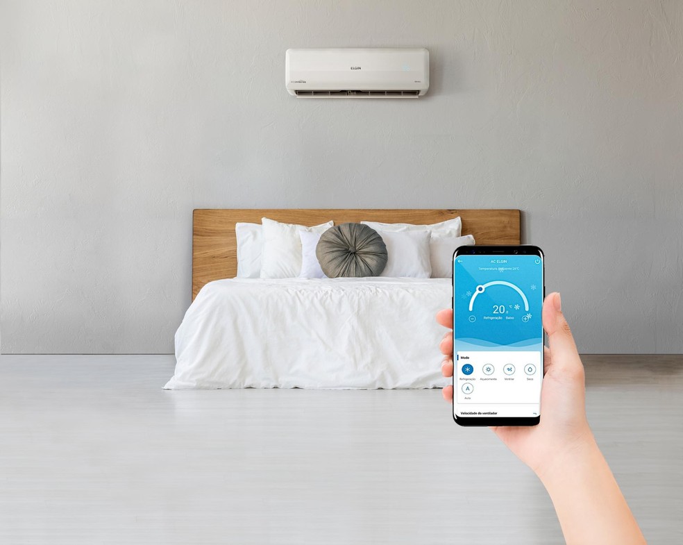 Elgin traz adaptador para permitir conexão Wi-Fi ao ar-condicionado — Foto: Divulgação/Elgin 