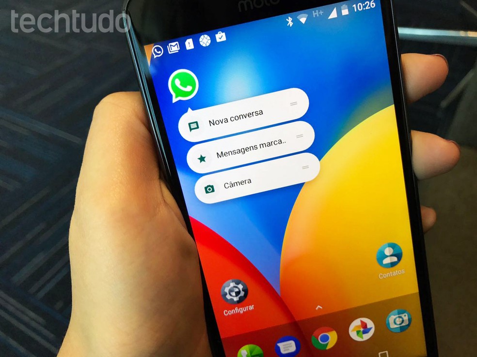 Aplicativos como WhatsApp contam com atalhos no Android — Foto: Anna Kellen Bull/TechTudo