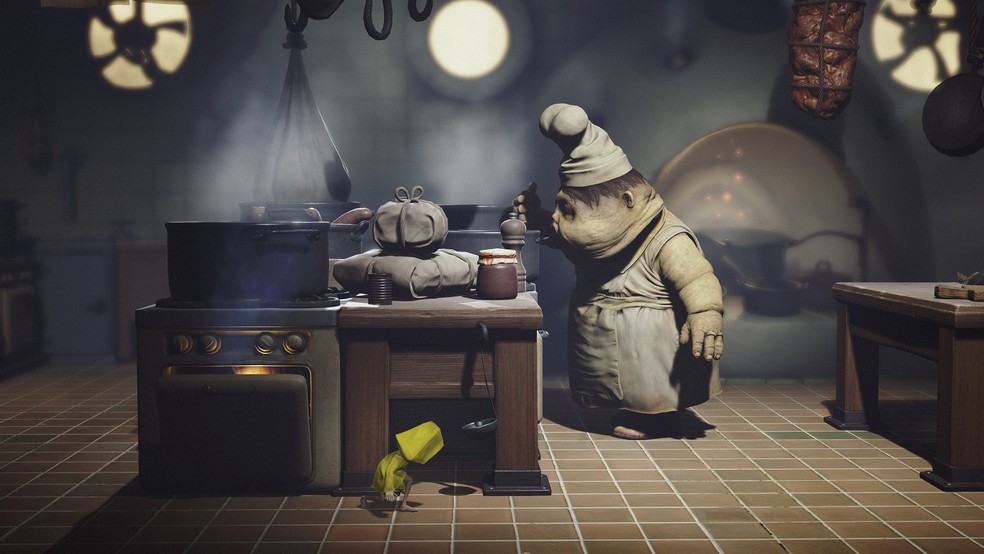 Little Nightmares oferece quebra-cabeças para serem resolvidos ao mesmo tempo que mantém o clima de terror  — Foto: Divulgação/Bandai Namco