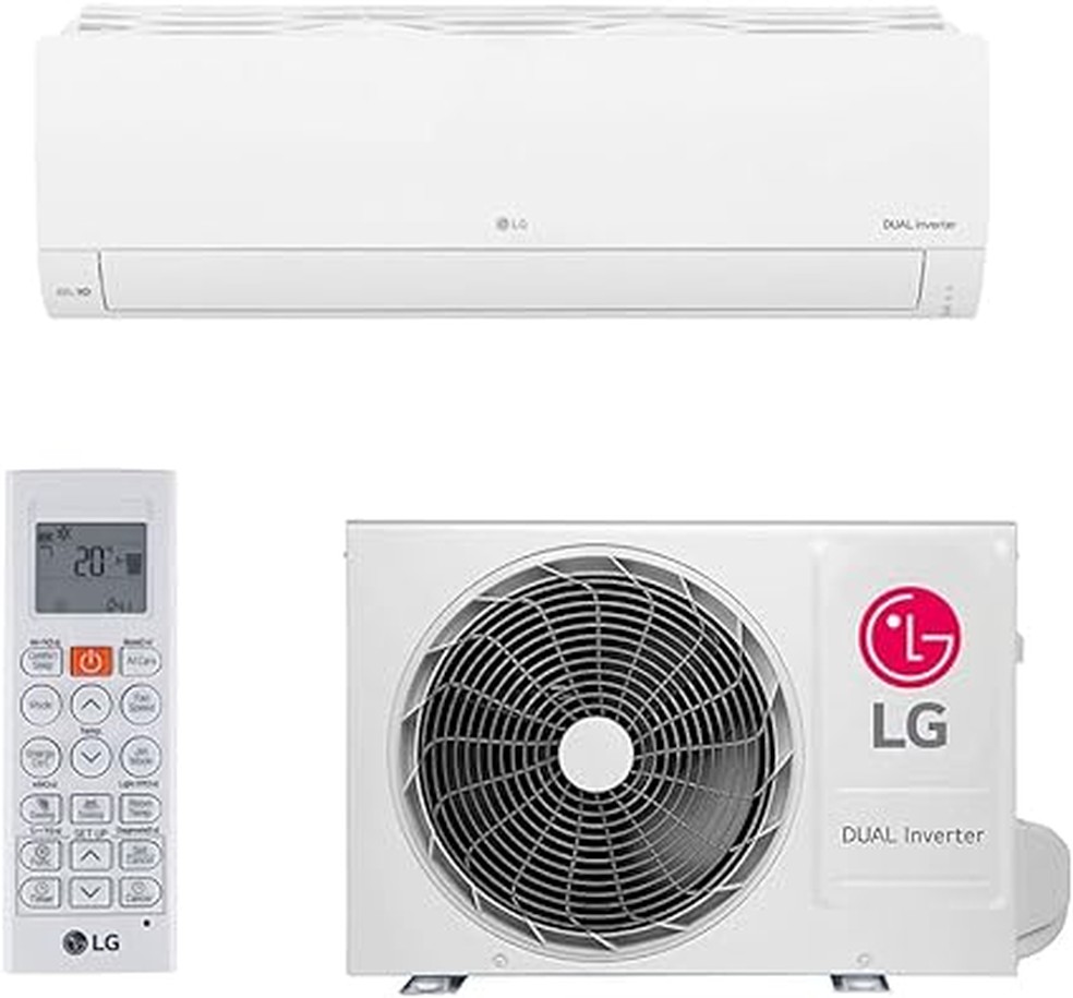 Ar-condicionado Split Hi Wall LG Dual Inverter Compact 12.000 BTUs Frio 220v — Foto: Reprodução/Amazon