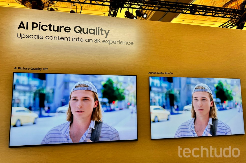 Samsung apresenta smart TVs com IA na CES 2024 — Foto: Rubens Achilles/TechTudo