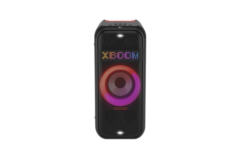 LG Xboom XL7 conta com design robusto e luzes que chamam atenção — Foto: Divulgação/LG