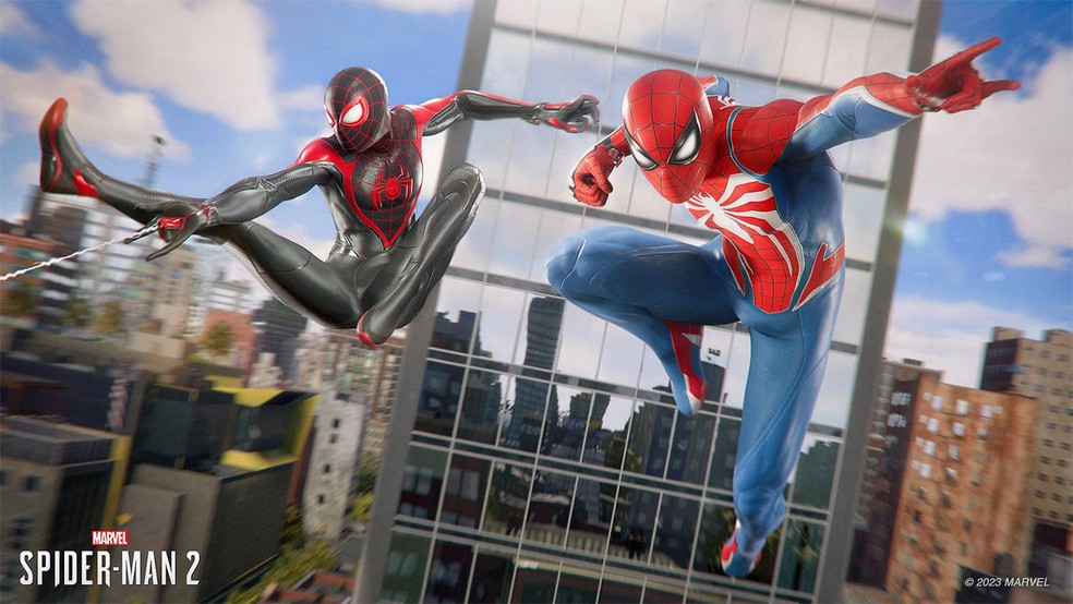 Ray tracing transforma reflexos nas vidraças dos prédios de Marvel's Spider Man 2 — Foto: Reprodução/PlayStation Blog